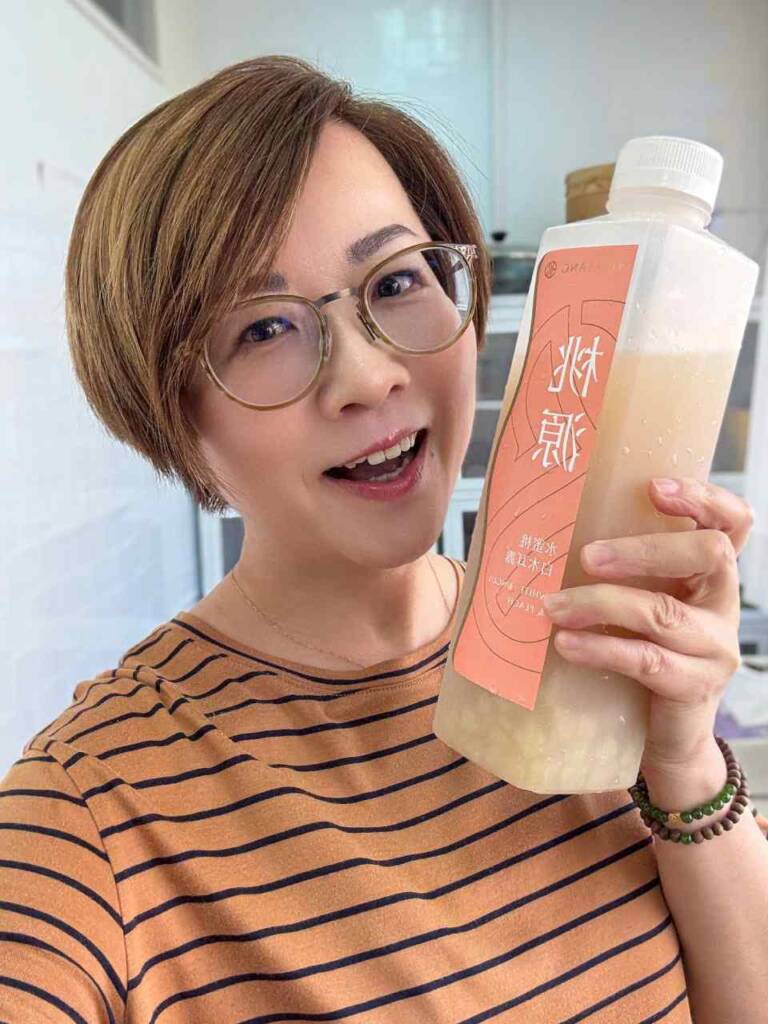 這次O卡桑開團，完全是為了這罐桃源--水蜜桃口味的木耳露，每一罐平均有3顆拉拉山水蜜桃!