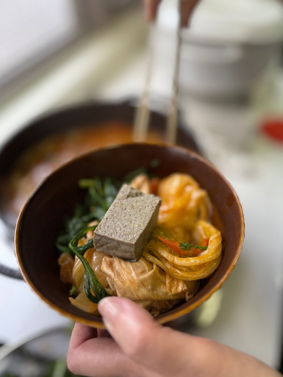 加禾乃川的芝麻豆腐，補鈣和蛋白質。