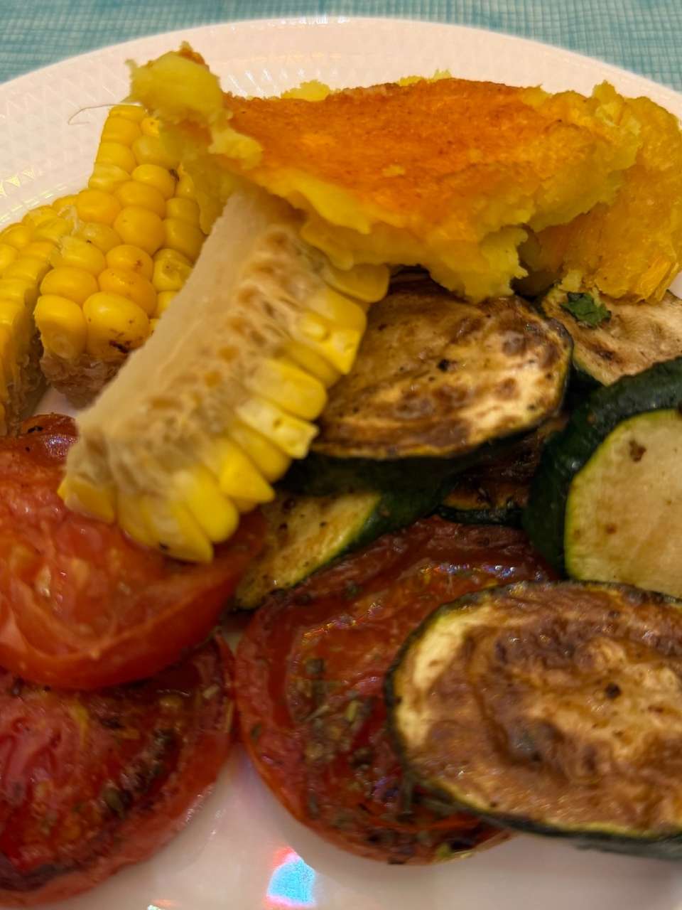 今天蔬果吃得夠多了，可惜沒有蛋白質！